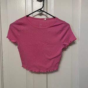 pink crop top pacsun size s